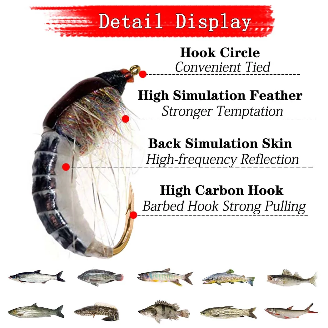 Mosca artificial Scud para pesca de trucha y carpas - imagen 3