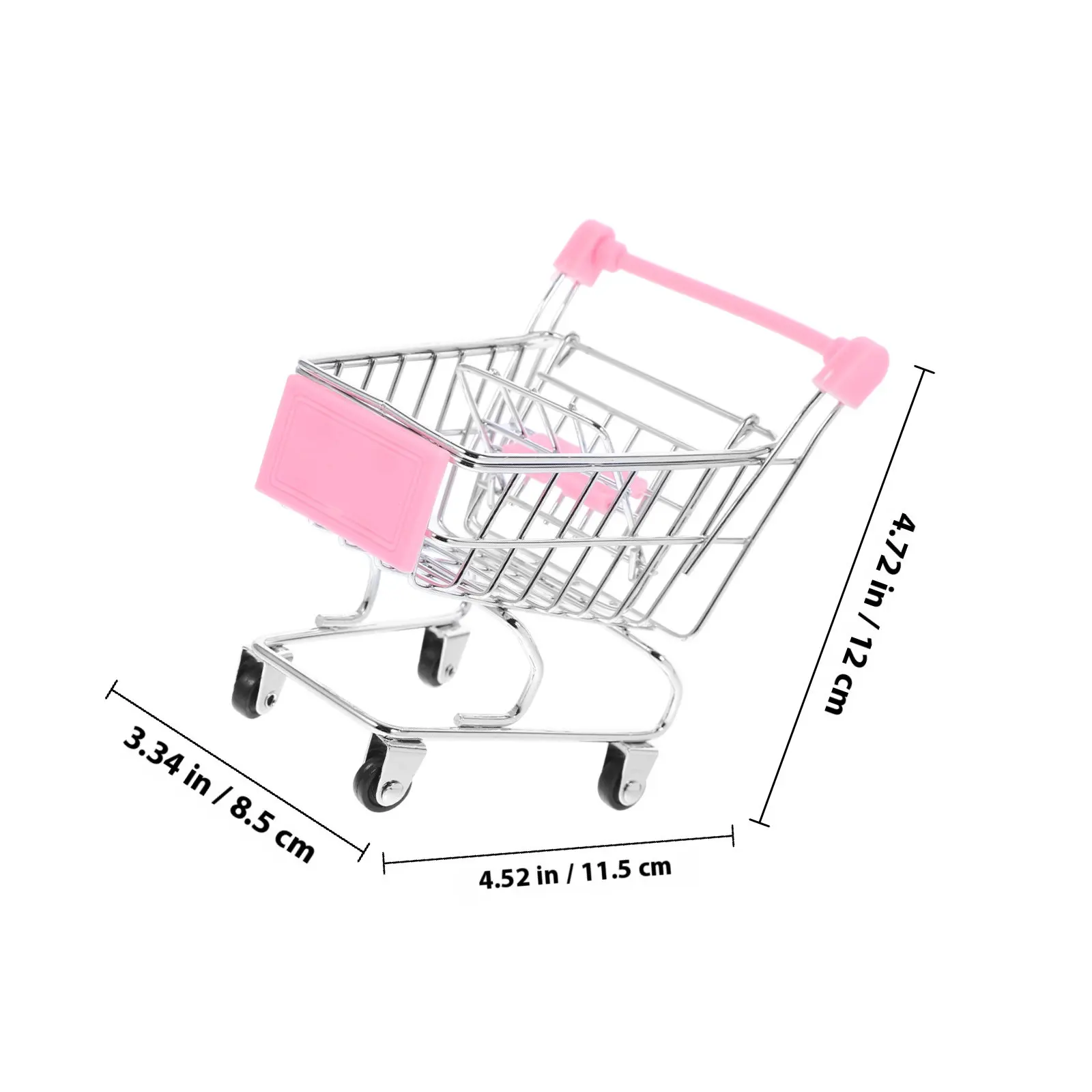 Delicate Shopping Cart Iron Decoration Kids Pretend Play Household Accessory Imagination Cognitive Development Gift