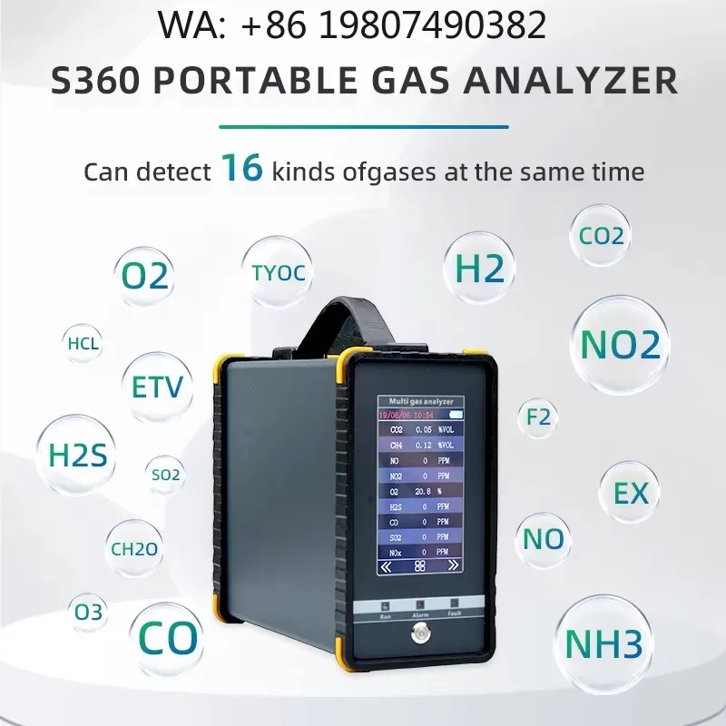 Portable Multi Gas Detector NO2 Hazardous Gas Tester Confined Space Safety Monitoring Alarm Equipment