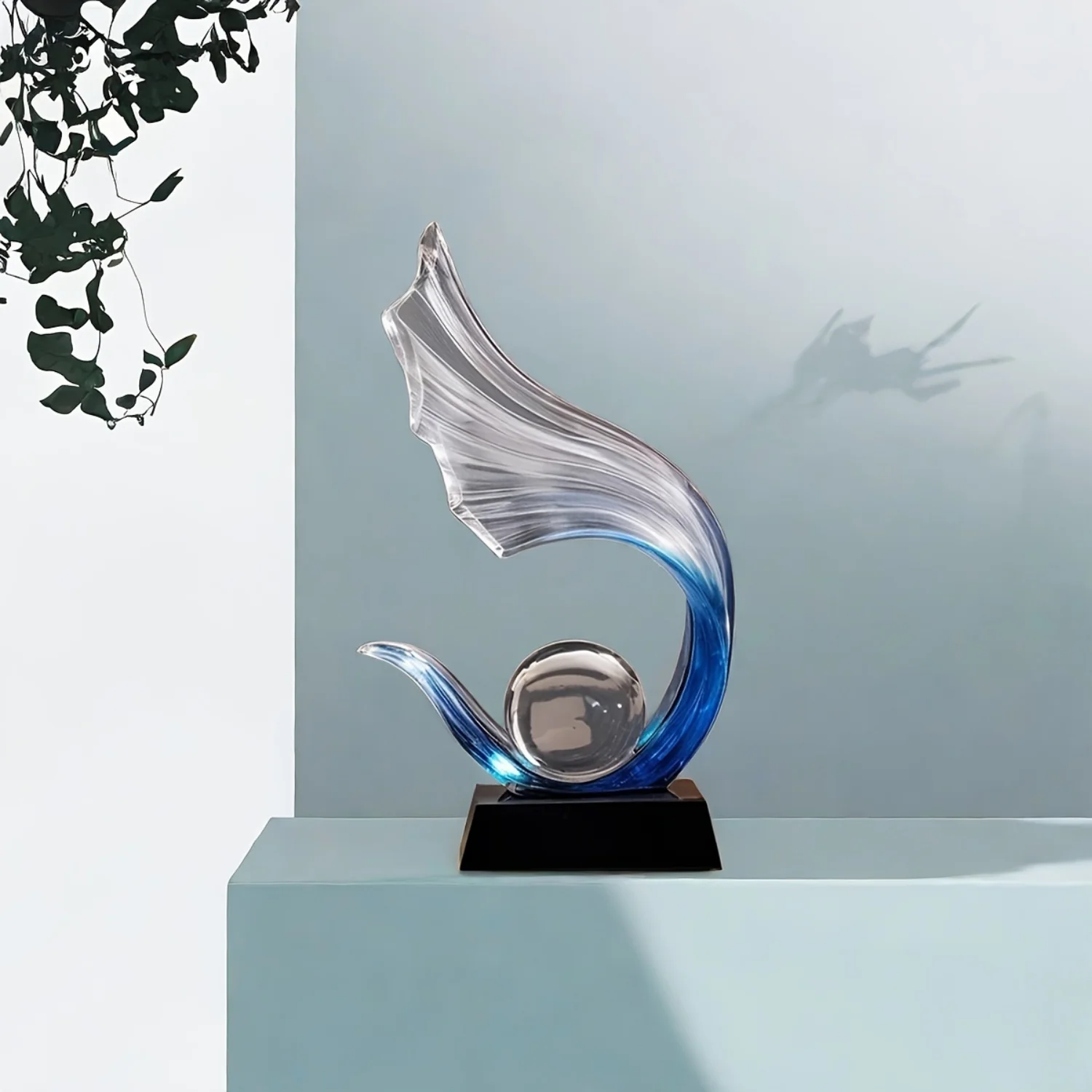 Коллекционные фигурки из скульптуры из смолы — современные креативные детали для внутреннего декора для различных типов комнат — разделенный конец без электричества