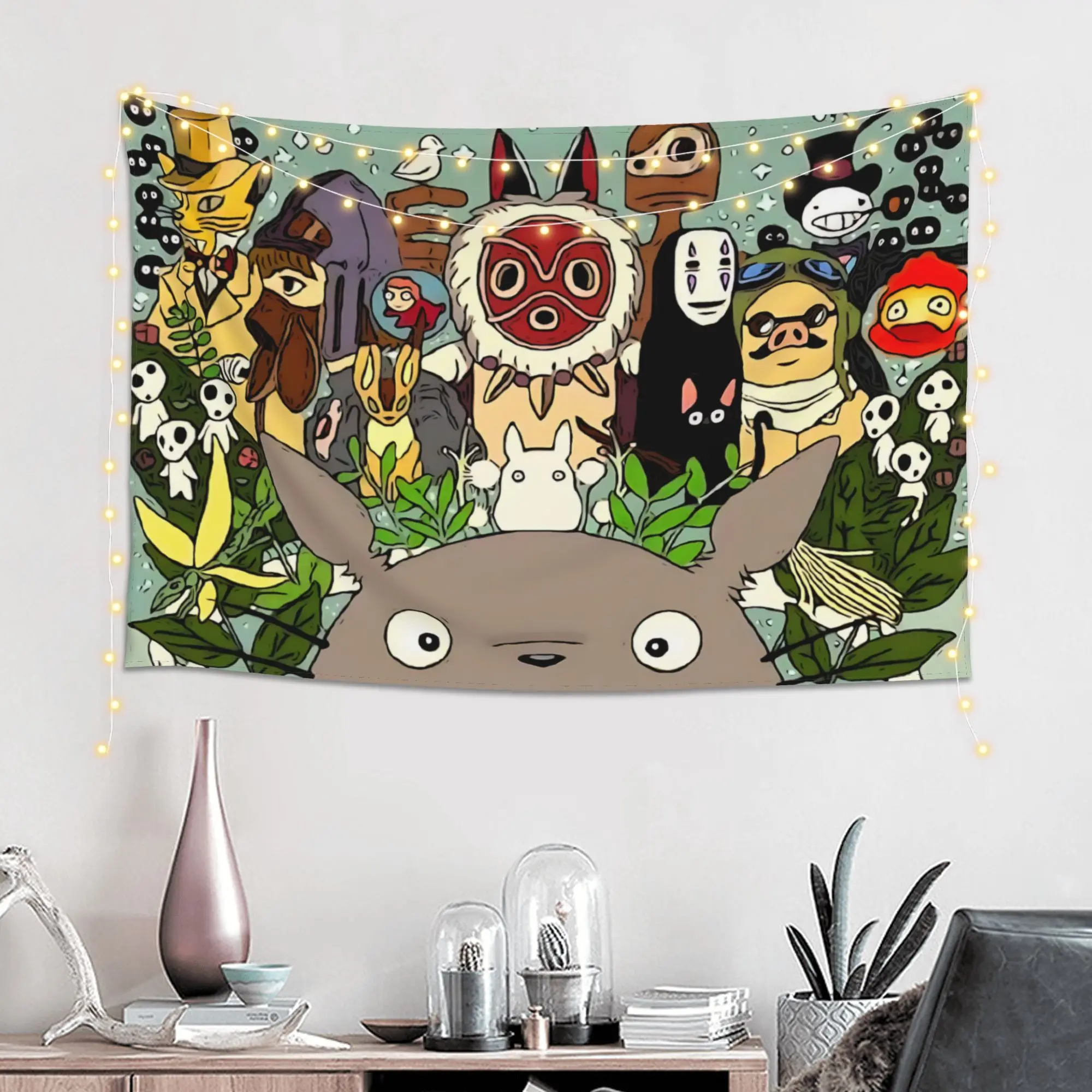 Anime My Neighbor Totoros Cutecore Tapestry Room decoration  Home Decoration Tapestry Decor Accessories Cute Room Decor