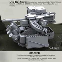 1/35 Resin unpainted model kit, military theme, 40MM GMG low turret unassembled and unpainted GK, 1301T