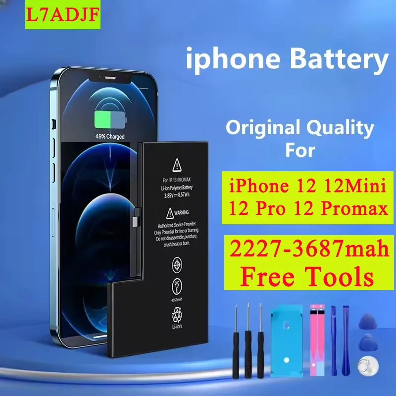 Hochwertiger Akku für iPhone 12 12pro 12 Pro Max 12 Mini Ersatzakku + kostenlose Tools