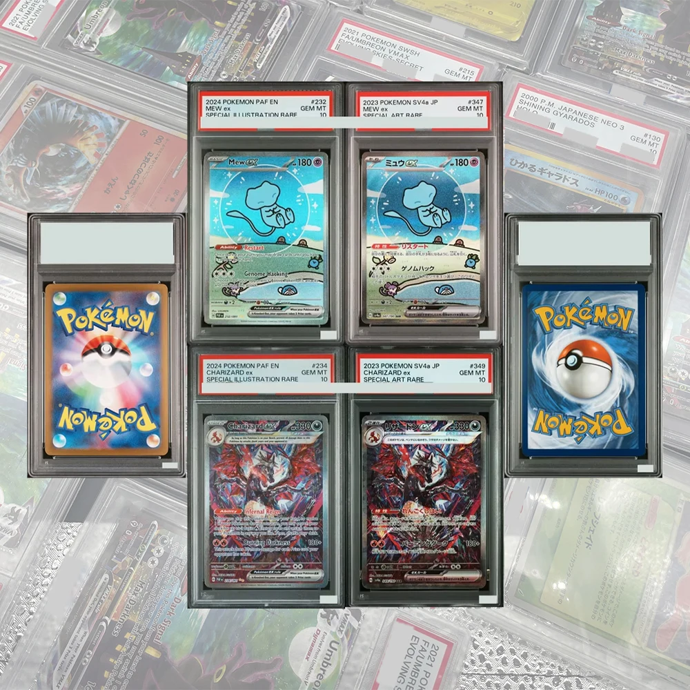 

DIY Proxy Bubble Mew ex 232/091 Special Illustration Rare PTCG Graded Collection Card GEM MT10 Holographic Labels Child Gifts