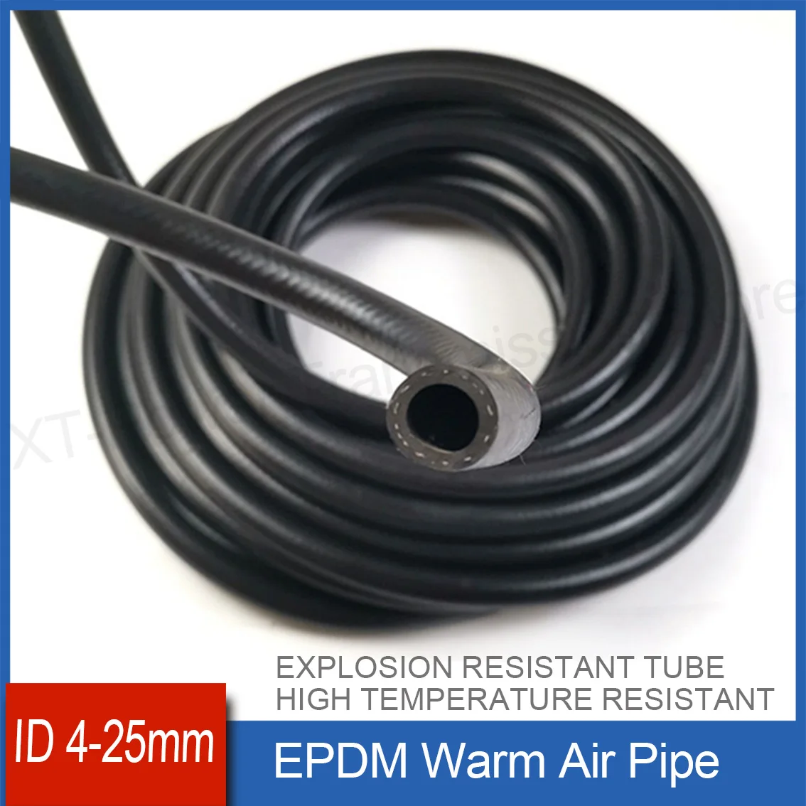 Car Engine Water Tank Hose ID 4mm 5mm 6mm 8mm 10mm 12mm 14mm 16mm 19mm 22mm 25mm Warm Air Water Pipe Antifreeze EPDM Rubber Pipe