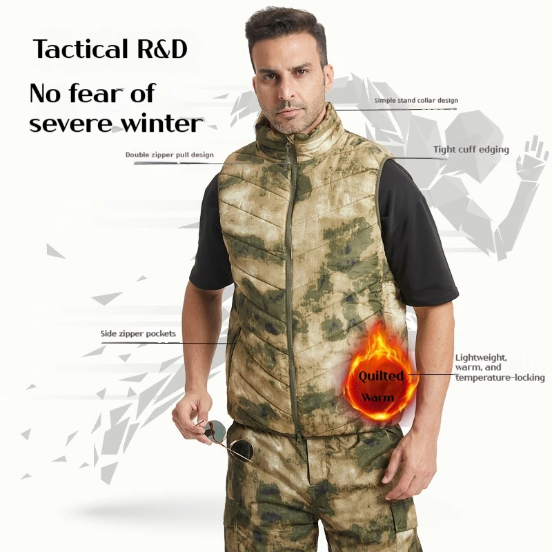 Men's Winter Men's Vest Working Vest Heated Jacket Tactical Vest Camouflage Outdoor Sports Multifunctional Vest Heated Vest