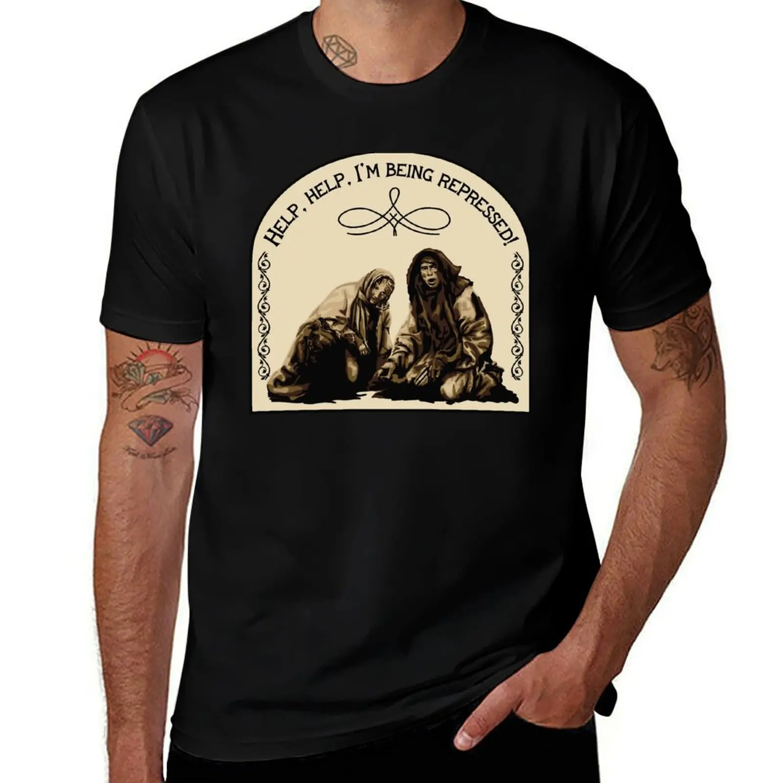 Holy Grail Peasant Being Repressed T-Shirt boys animal print customs cute tops shirts graphic tee shirts men graphic