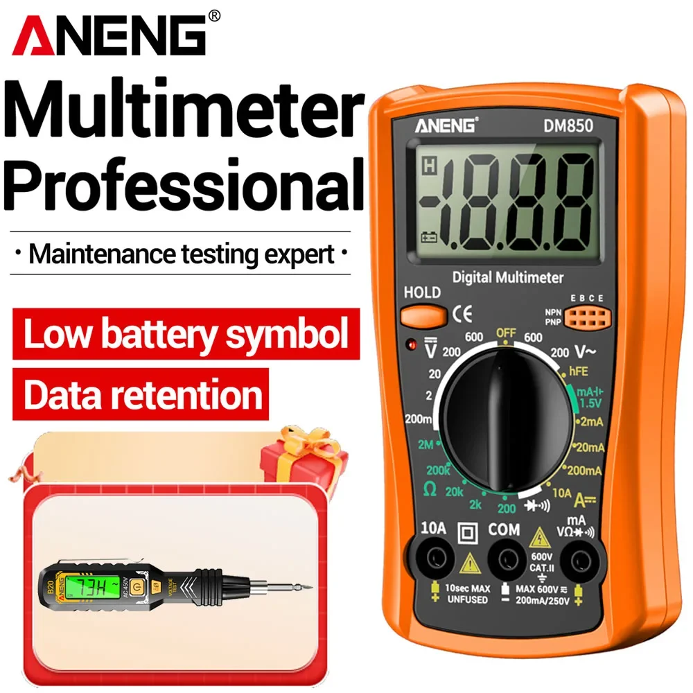 ANENG Digital Multimeter DM850 Voltmeter Resistance B20 Voltage Tester Dual-use Screwdriver Pen Electrician Repair Detector Tool
