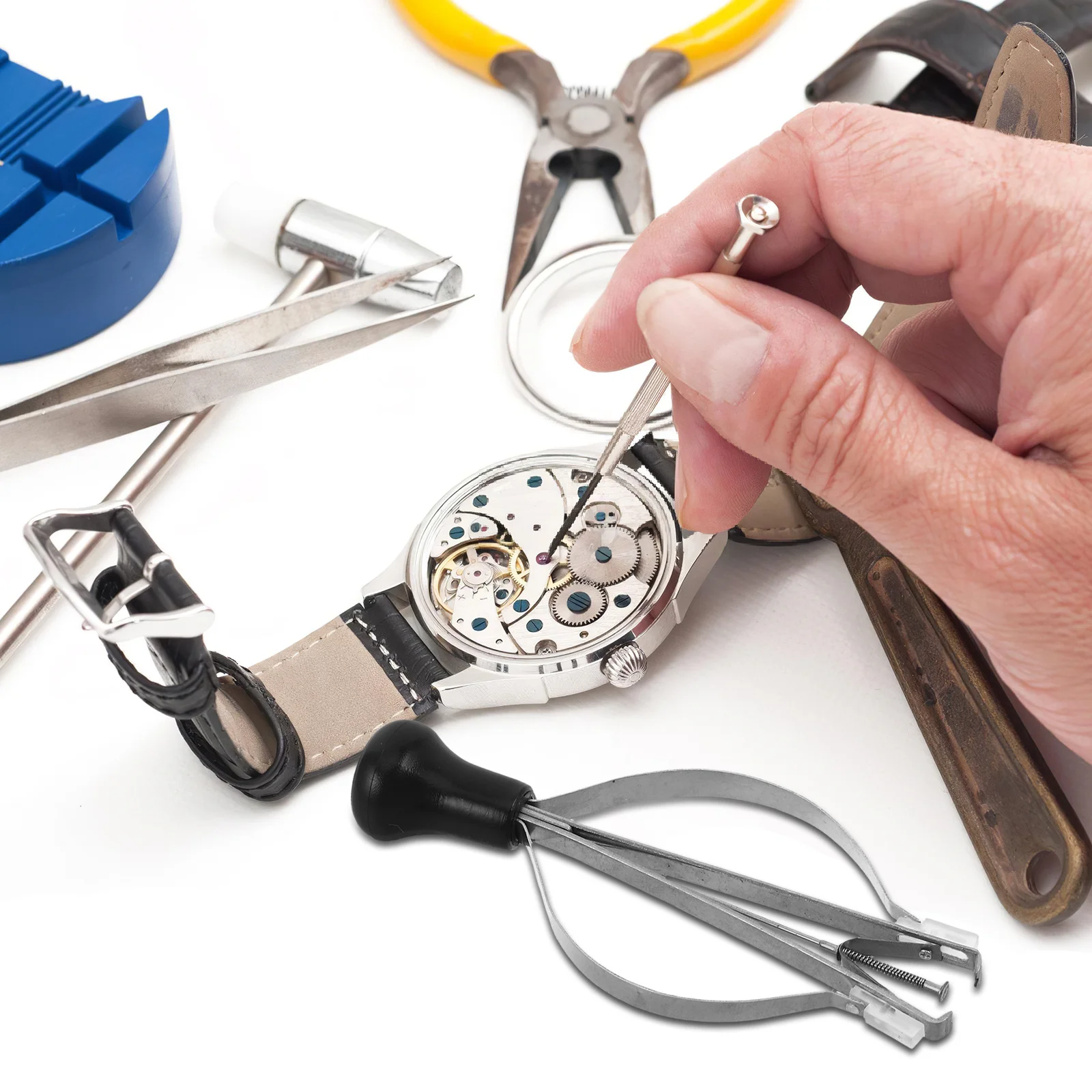 

2pcs Watch Repair Tool Set Metal Watch Hand Remover Puller Lifter For Hand Installation Disassembly Portable Precision Repair