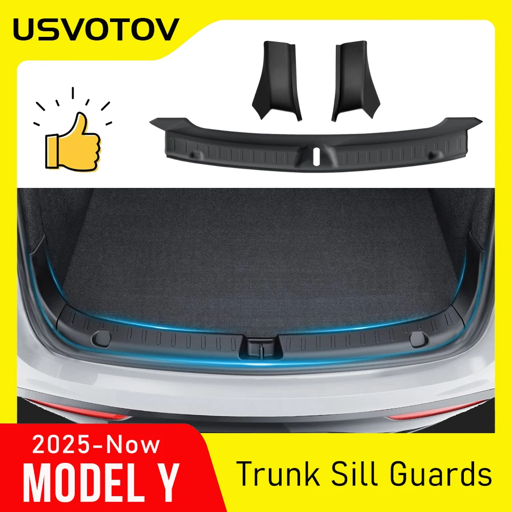 Protetor de Para-choque Traseiro e Soleira do Porta-Malas para Tesla Model Y Juniper 2025 2026 - Acessórios Premium de Performance