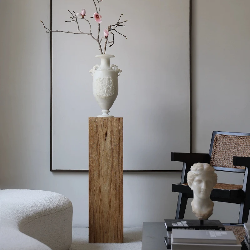 

French medieval style imitation jade vase ornament living room entrance dining table bogu rack jewelry flower ware