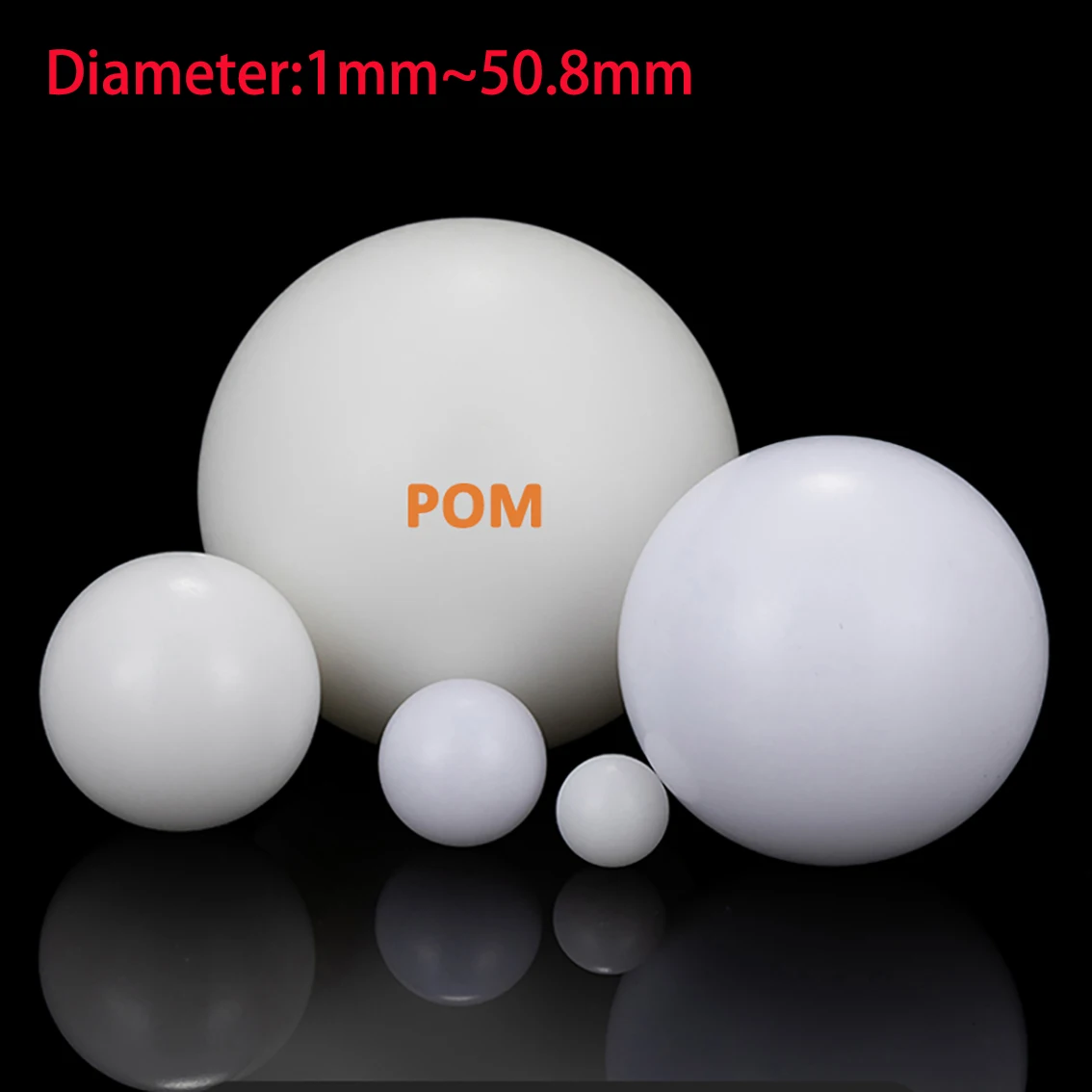 Solid POM Plastic Ball Bearing Ball Precision Polyoxymethylene Plastic Ball Diameter 1/1.2/1.5/1.588/2/2.381/2.5/2.778~50.8mm