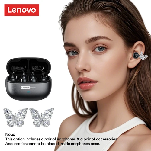 Imagen 1 del producto Audífonos Inalámbricos Lenovo LE302 OWS con Clip para Oreja, Bluetooth, Baja Latencia, Llamadas HD, Música Estéreo HiFi, Deportivos, Diseño Abierto, Nuevos