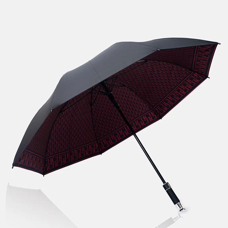 

CH Super Large Adult High Quality Brand Umbrella Parasol Black Parasol Umbrella 2025 Fashion Design New Trend Rain Gear
