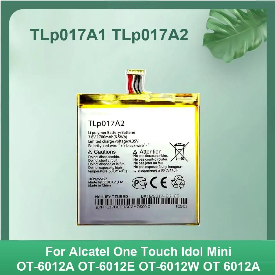 

Аккумулятор 1700 мАч для мобильного телефона Alcatel One Touch Idol Mini Ot-6012A Ot-6012E Ot-6012W Ot 6012A 6012E 6012W