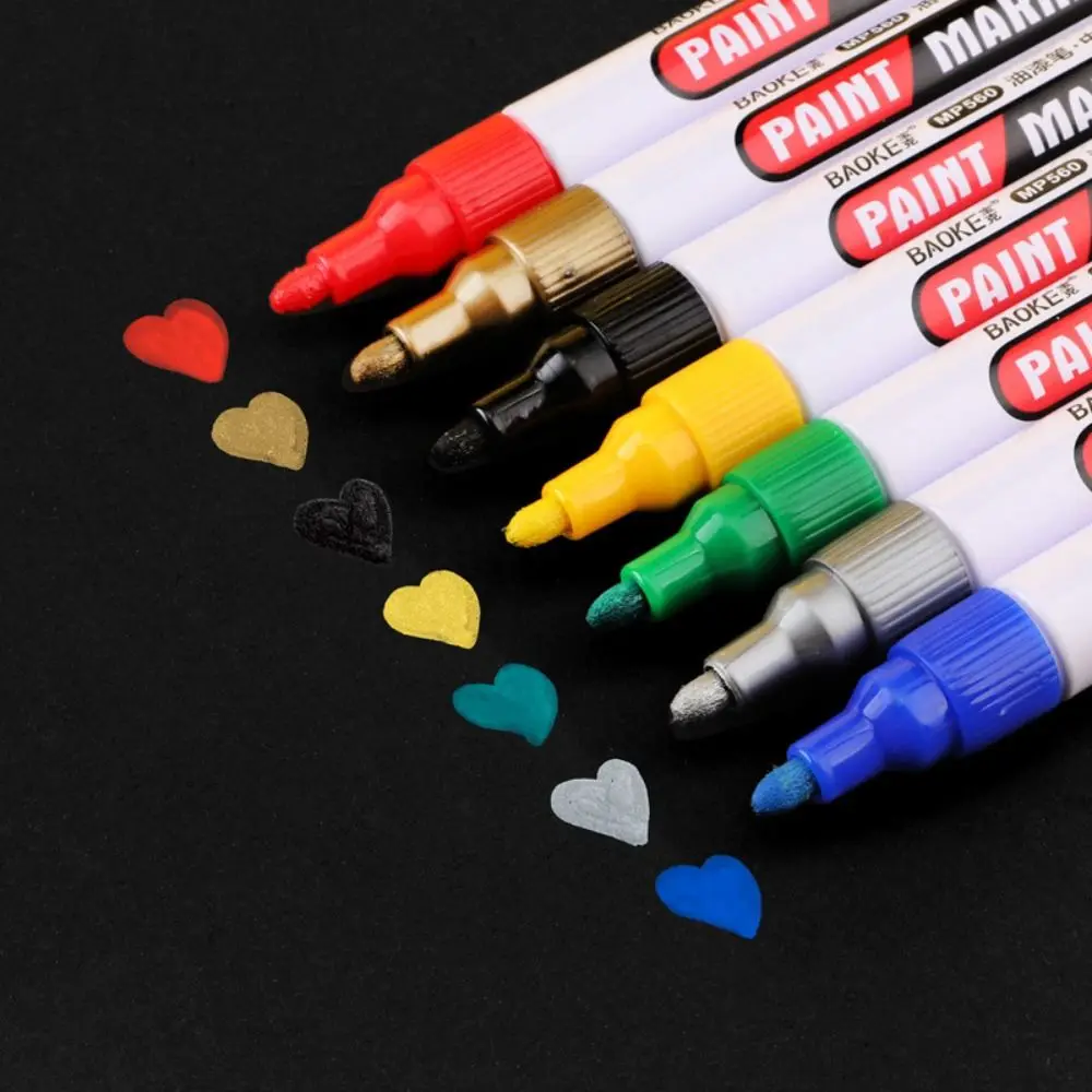 

Safe Pen Waterproof Oil-based Paint Marker Quick Dry Colorful Oily Marker Pen Multipurpose Novelty Fluorescent Pen Tire Painting