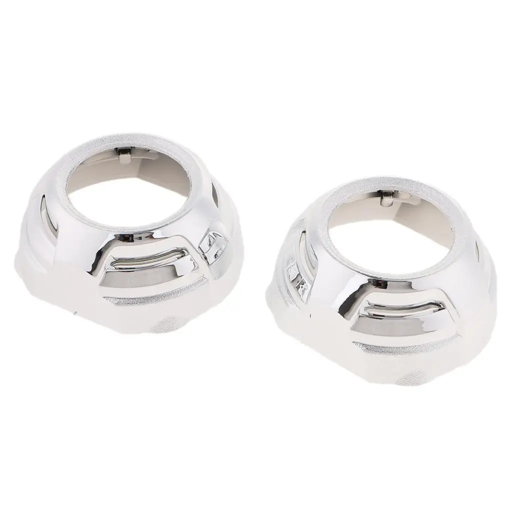 Chrome Car Projector Lens Mask Aluminum Bi Xenon Retrofitting Shroud Accessory for Audi Q5 Headlights