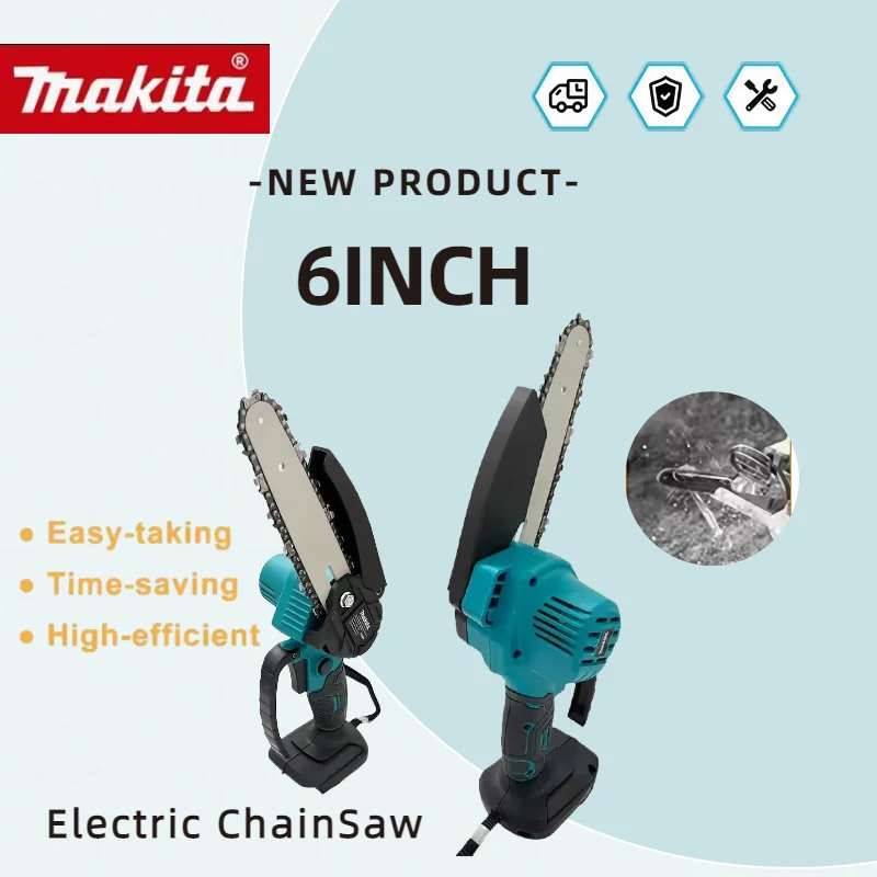 

Электрическая цепная пила Makita 6 дюймов, портативная, для распиловки древесины, садовых работ и обрезки деревьев, для инструментов с питанием 18В