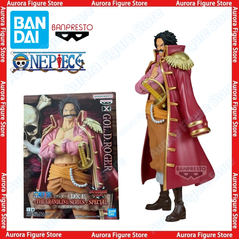 

In Stock Bandai BANPRESTO One Piece DXF The Grandline Series Special Gol.D.Roger Desktop Cute Doll Anime Figures Toys Models PVC