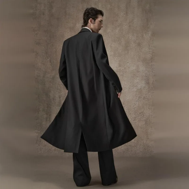 WVGA Autumn New Men Original Double-layered Dark Pattern Patchwork Jackets Niche Chic Casual Padded Shoulder Overcoat Ins W28433