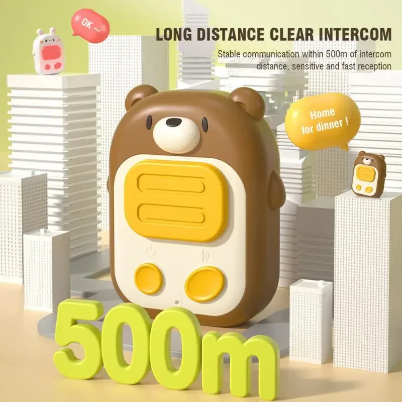 

Children's Walkie Talkies Toys Cartoon Hanging Intercom Machine Parent-child Telephone communication Wireless Pager Outdoor Toys