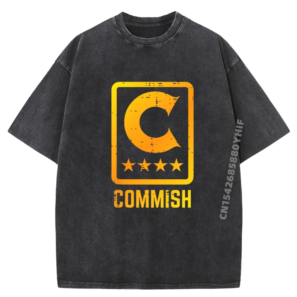 

Commish Pocket Area Commissioner Funny Fantasy Football Men Graphic Shirts Cotton Washed T Shirt Men Plus Size Funny