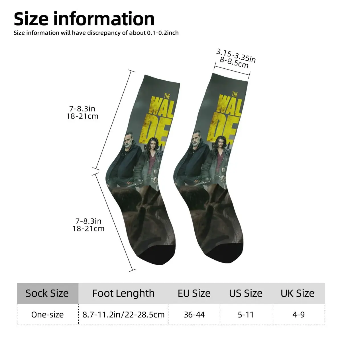 Men Socks The Walking Dead Stockings Autumn Gothic High Quality Socks Graphic Running Sports Non Slip Socks