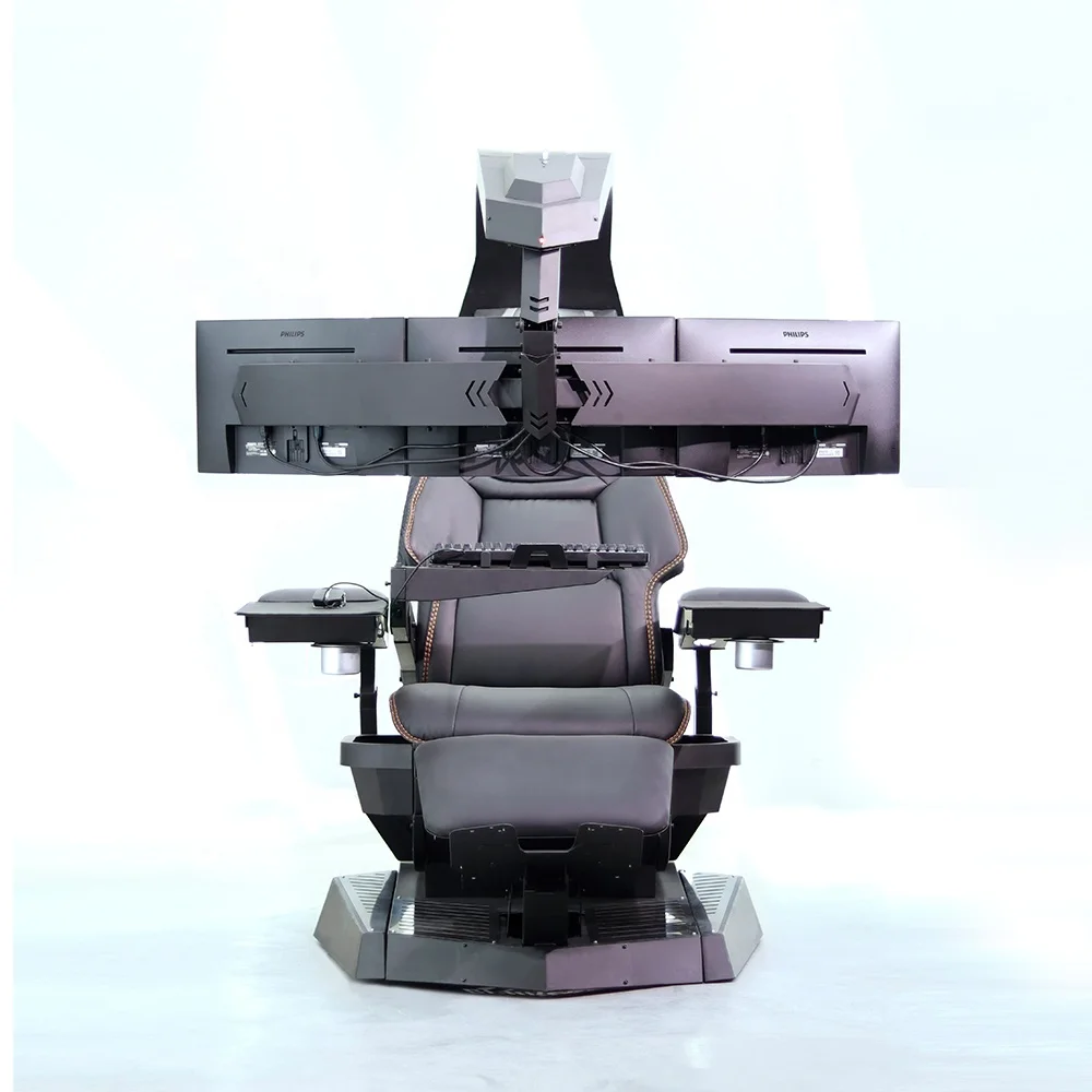 All-in-One Ergonomic Game Cockpit Chair Executive Style Foldable For Esports Space Capsule Computer Seat For Gaming