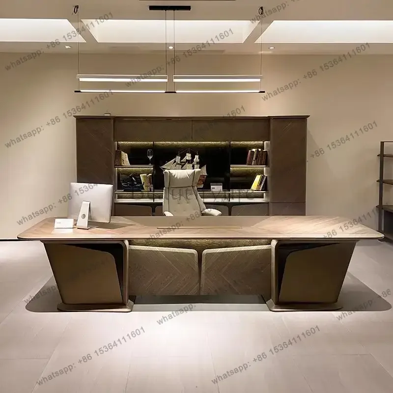 LD Quality Storage Computer Desks Reception Light Luxury Modern Secretary Office Desk Minimalist Work   Oficina Furniture