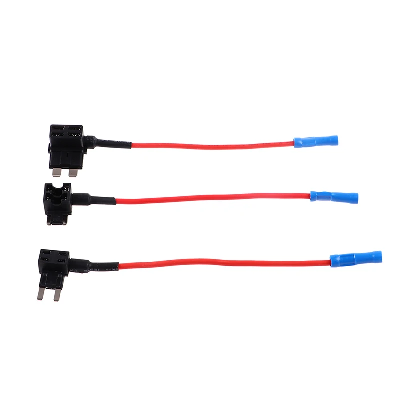 5PCS Mew 16.5cm High Quality Car Fuse Holder Add-a-circuit TAP Adapter Micro Mini Standard ATM Blade Fuse MINI SMALL MEDIUM Size