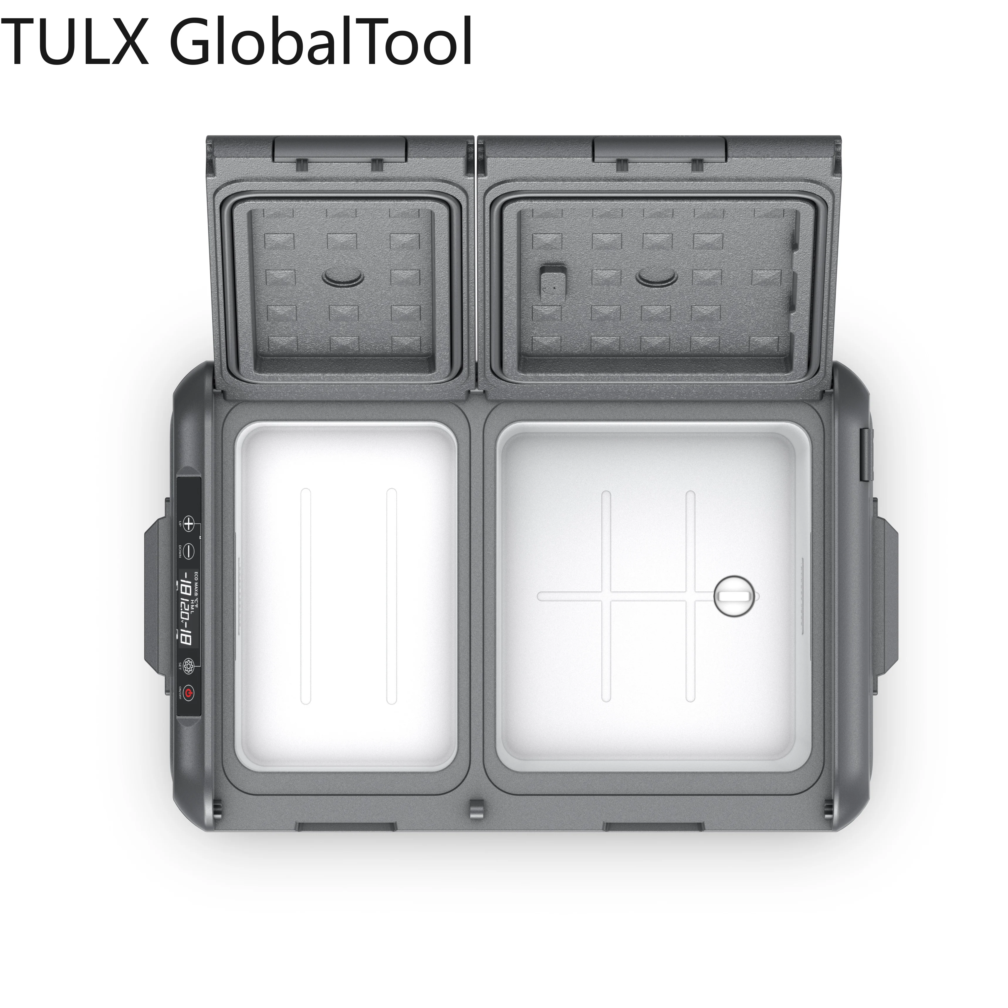 

Портативный компрессорный холодильник TULX 35L с ручками, 12В/24В, диапазон температур от -22°C до 20°C