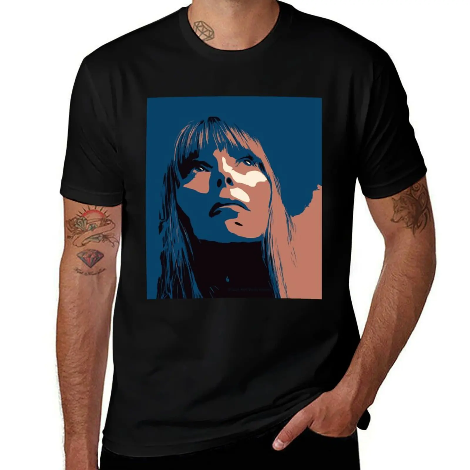 Joni Mitchell Portrait T-Shirt animal prinfor boys anime tshirt vintage designer t shirt men