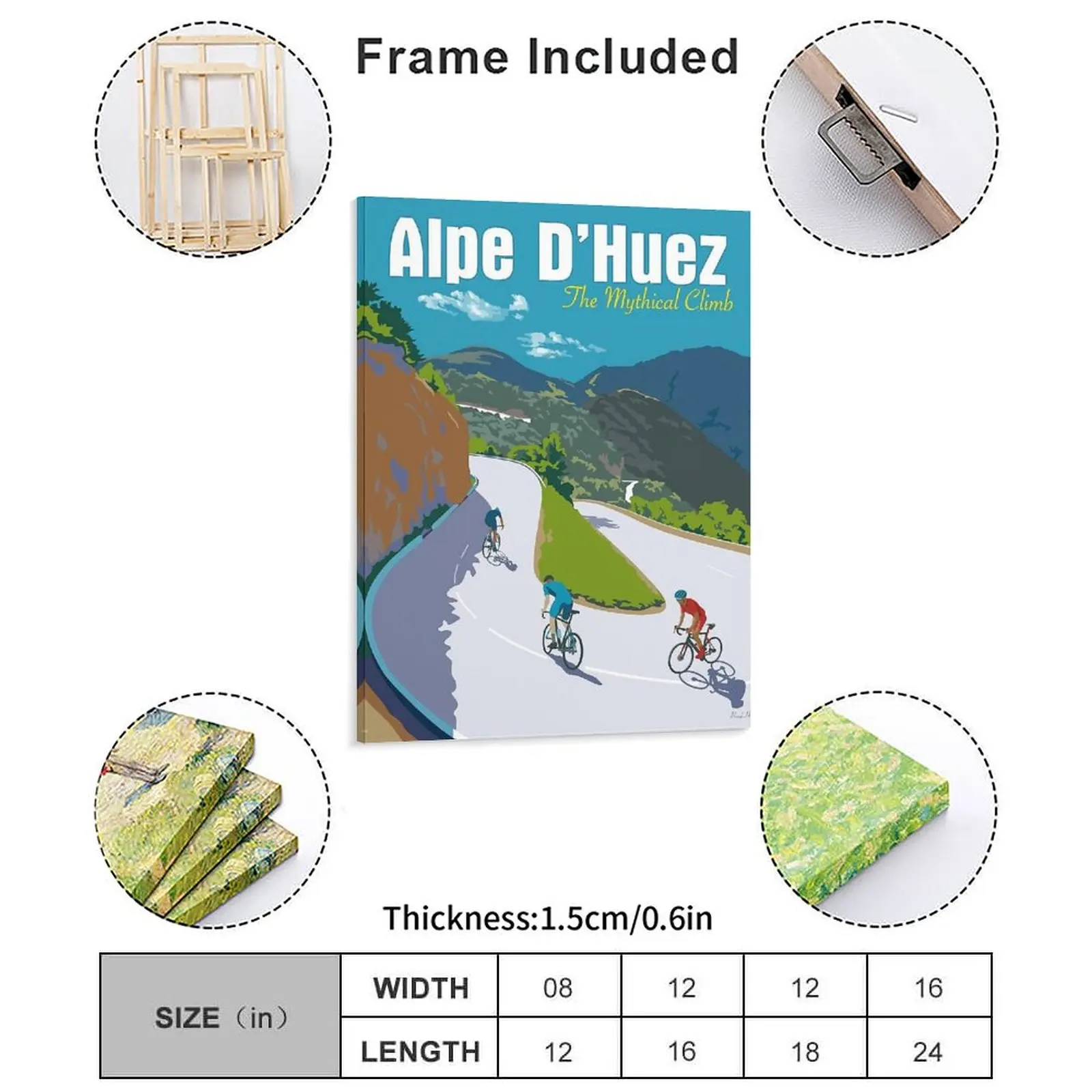 Sa Calobra Mallorca Alpe D'Huez Cycling CAP DE FORMENTOR MALLORCA Canvas Painting Designs Wall Decor Framed Wall Paintings