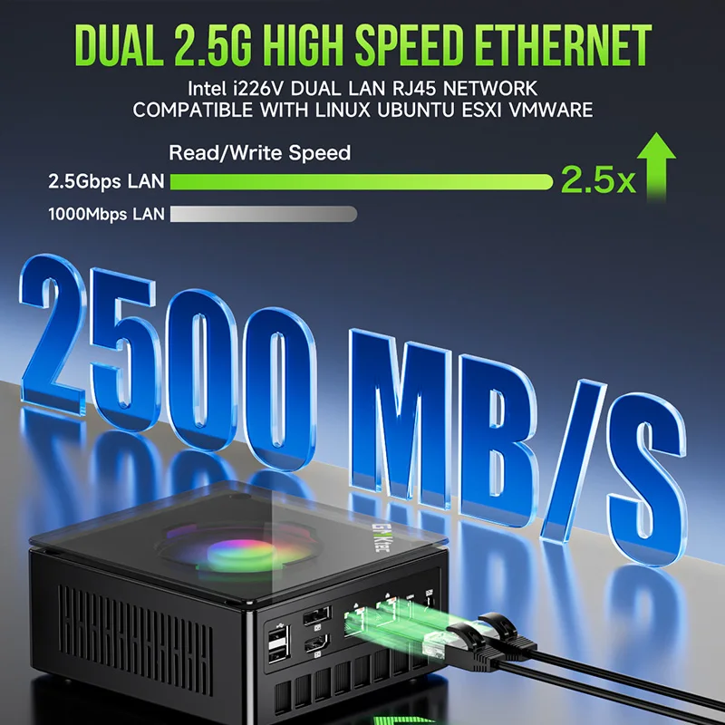 GMKtec NucBox K11 Mini PC AMD Ryzen 9 8945 5.2GHz Windows 11Pro 2.5G LAN2 WiFi6E BT5.2 Cooling 2Fan USB 4.0 Mini PC for Gaming