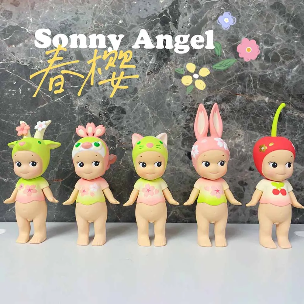 Sonny anjo caixa cega série de natal mini figuras anime ornamentos dinossauro bonecas fãs crianças presentes natal aleatórios 1 pçs