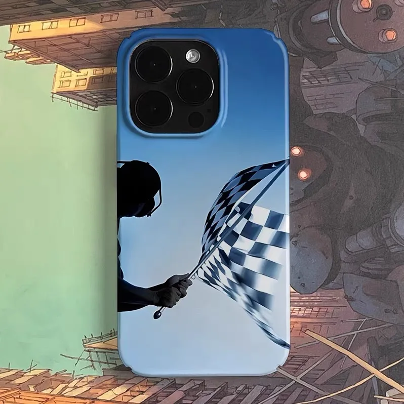 

Black and White Checkerboard Art Blue Case for IPHONE 17 16 ProMax 15 14 Plus 13 12 MINI 11 PRO 16Plus XR XS Acrylic Phone Cover
