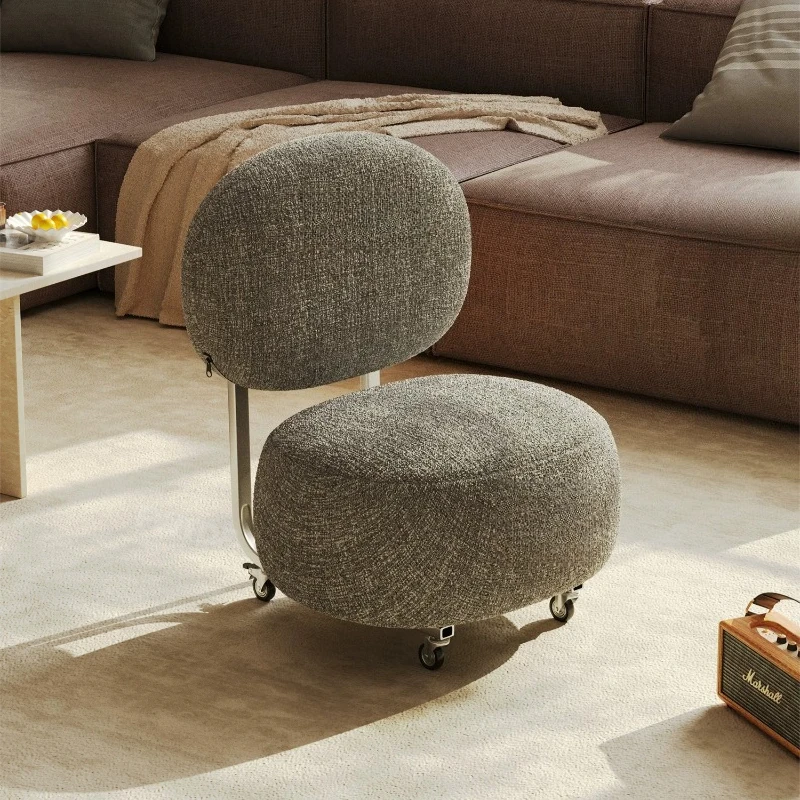 Entry Wheel Shoes Changing Stool Dressing Modern Small Metal Shoes Changing Stool Cute Chair Puffs Asiento Furniture Living Room