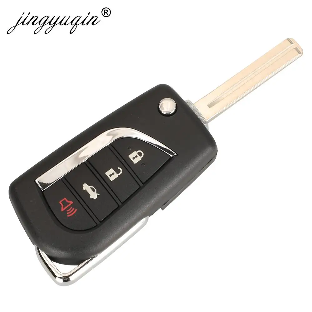 Jingyuqin 433Mhz FSK 8A Chip kluczyk do samochodu Toyota Camry Corolla RAV4 Wilander Levin Frontlander 2018-2022 4-przyciskowy pilot z automatycznym