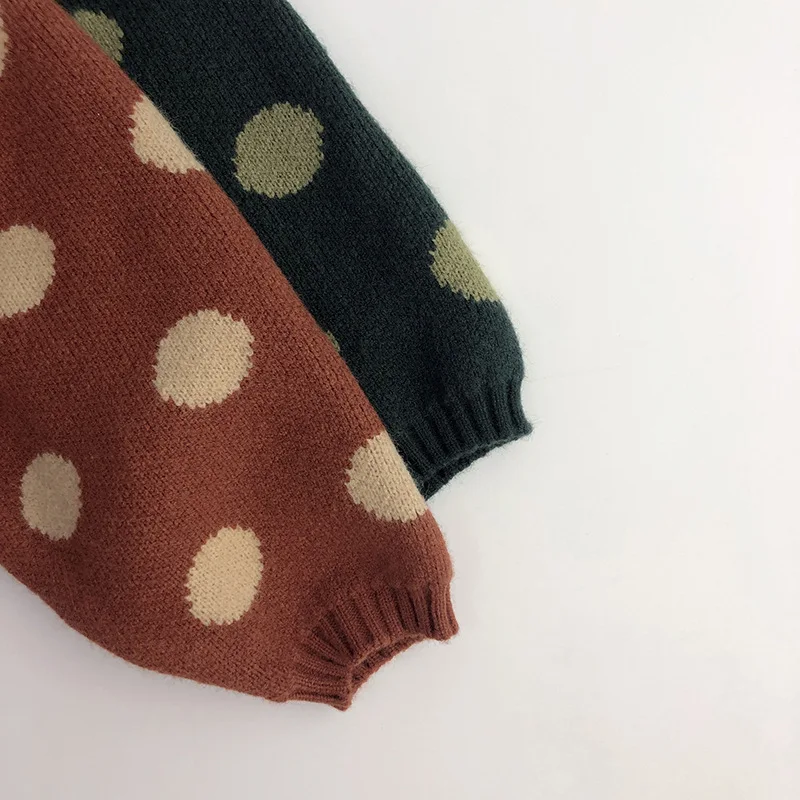 MILANCEL Herbst Winter Vintage Look Kinder Jungen Pullover Polka Dot Mädchen Strickwaren Outwear Jungen Pullover für 1-6Y – Detail 17