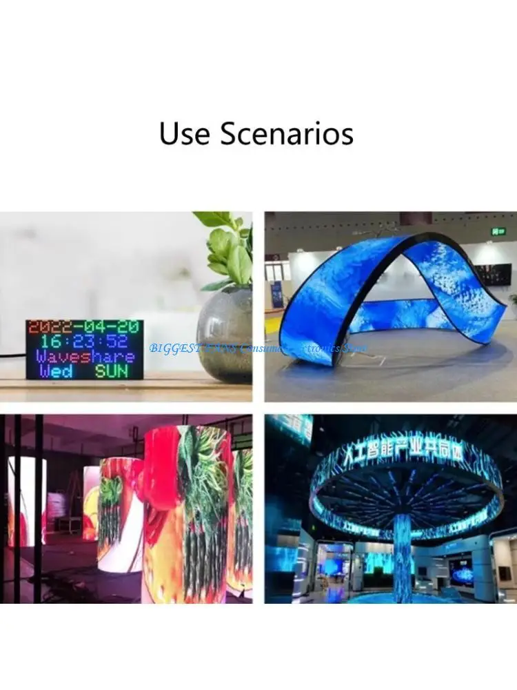 

Пиксельная светодиодная матричная панель, Яркие рекламные светодиодные вывески с прокруткой, Гибкая светодиодная матричная 5 В,