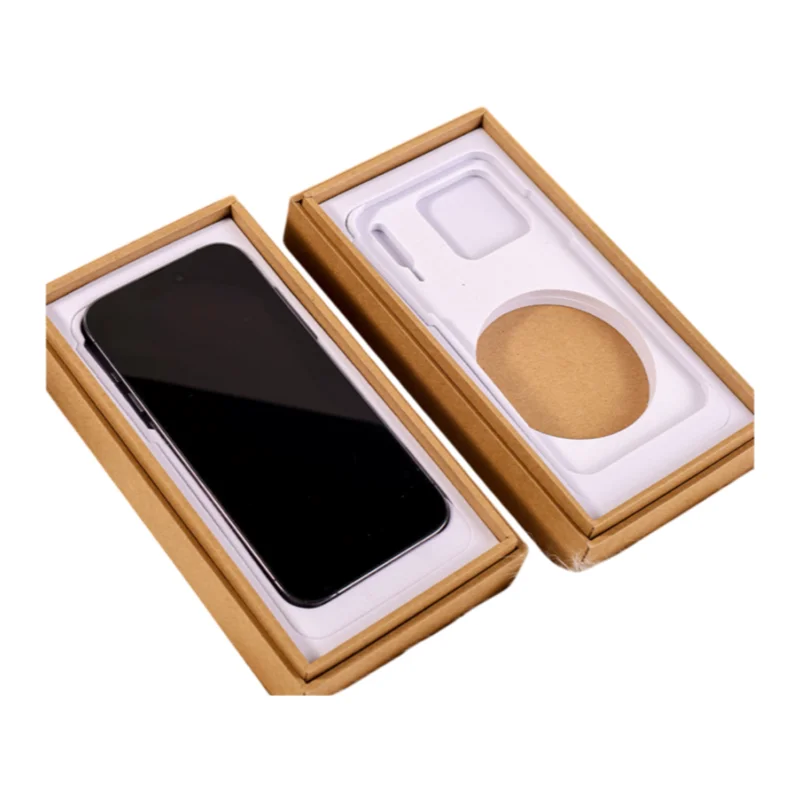 

10pcs Universal Recycled Eco Friendly Cardboard Kraft Paper Box for Smart Mobile Phone Case Box with Card Pin Slot Tray a18