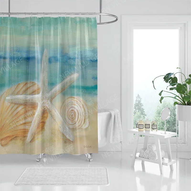 Home waterproof fabric bathroom curtain accessories 90x200 shower shower curtain 240 * 200 Atlantis style shower curtain