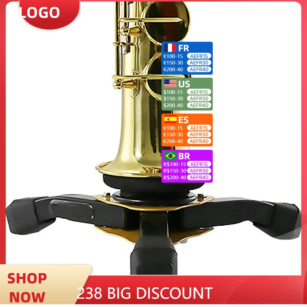 Foldable Portable Saxophone Stand | Tripod Sax Holder for Alto, Tenor & More – Lightweight & Collapsible Design