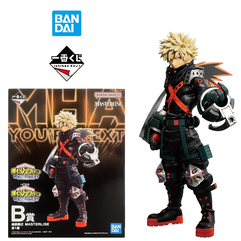 Bandai Ichbankuji Prize B Bakugou Katsuki Masterlise 24Cm My Hero Academia You're Next Aniem Original Action Figure Model Toy