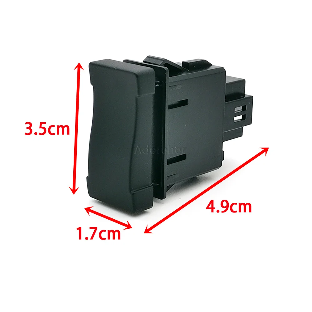1PC Car LED DRL Radar Headlight Power On Off Front Rear Fog Light MusicSwitch Button With Wire Fit For Iveco Accessories