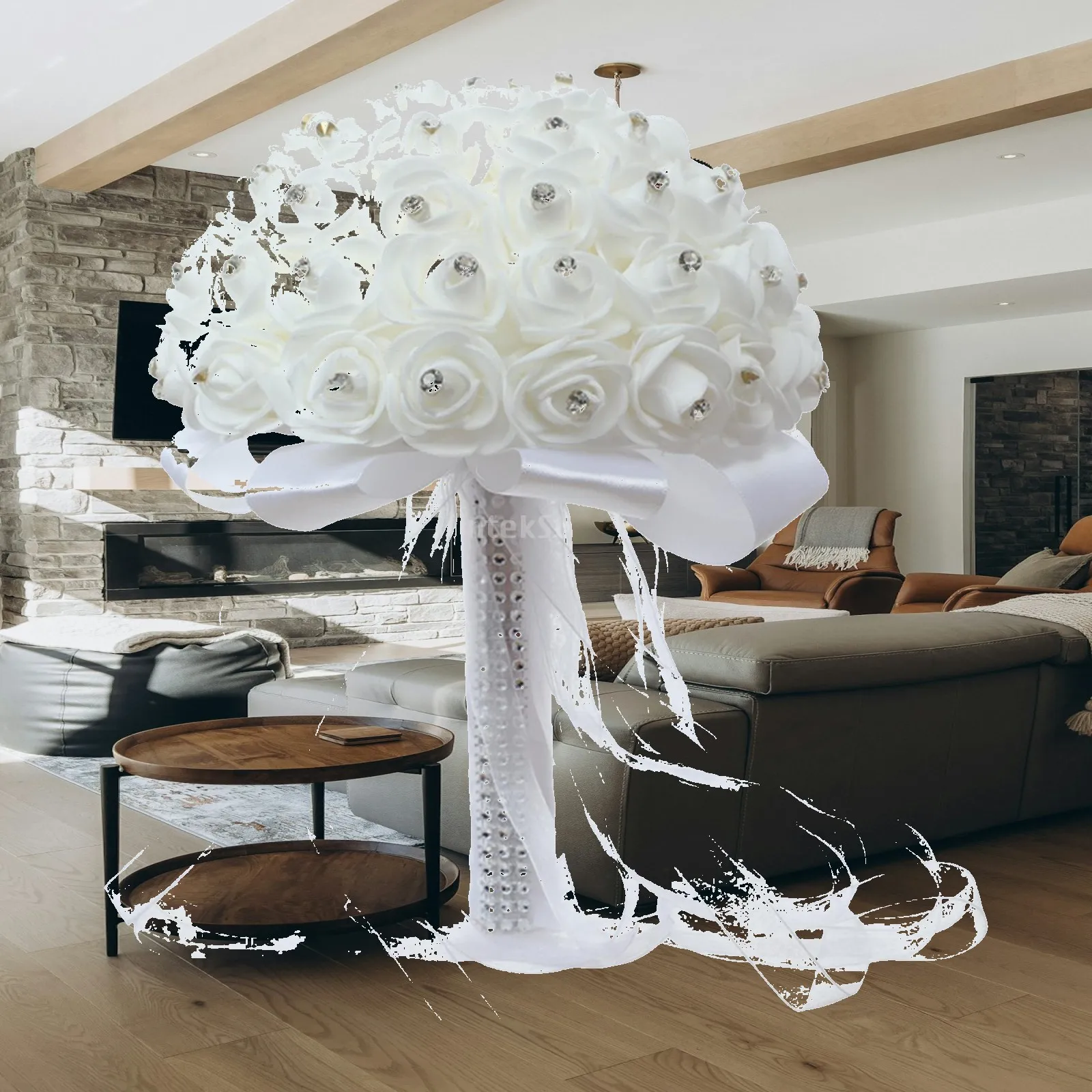 Bridal Holding Wedding Bouquet Elegant for Ceremony Party Favors Centerpiece