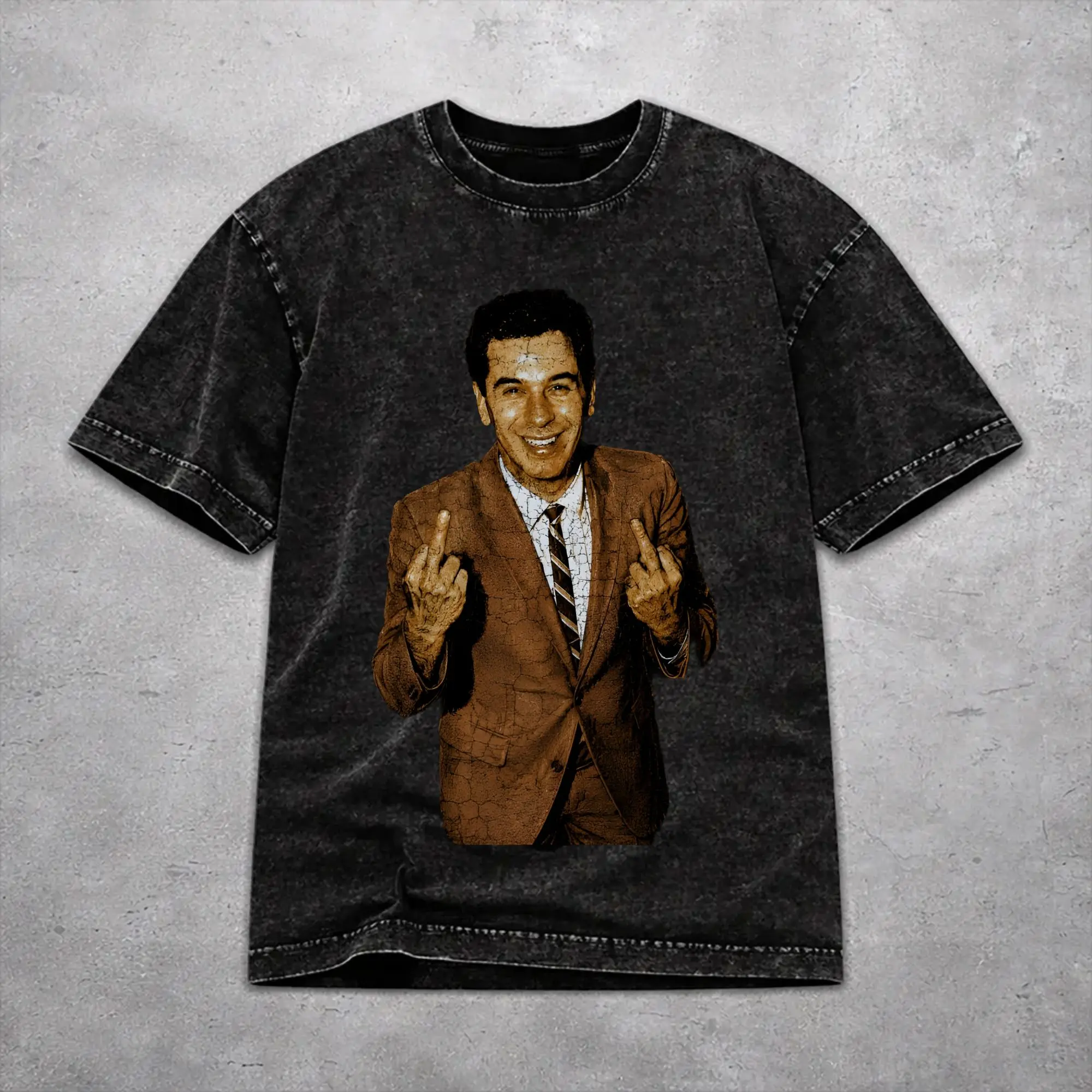 Fashion Men Women 1950s Rock Star Freddy Cannon Tee Shirt Washed Style  T Shirts Apparel