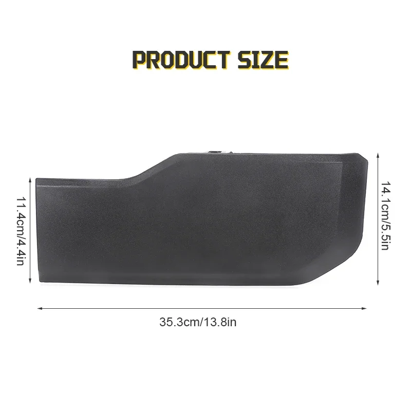 Front Bumper Panel Guard Black Insert Trim Cover Pads for Ford F150 2024-2025 FO1046129 FO1047129 RL3Z-17E811-AB RL3Z-17E810-AB
