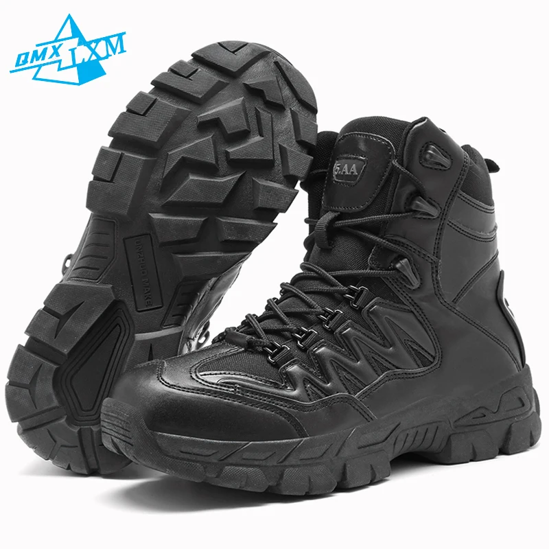 

LiXingMing Водонепроницаемая походная обувь Wen, большой размер до 46 # Уличные высокие тактические военные ботинки, противоскользящие мужские кроссовки для треккинга