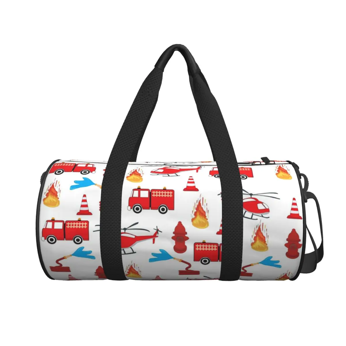 

Red Transport Fire Truck Engine Brigade Large Duffle Gym Bag Multi-Functional Duffle Travel Bags Handbags Fitness bag